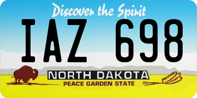 ND license plate IAZ698