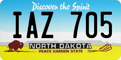 ND license plate IAZ705