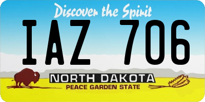 ND license plate IAZ706