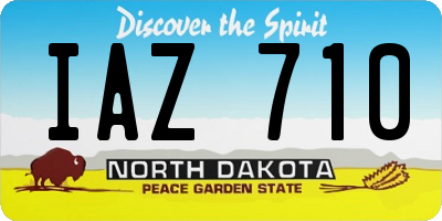 ND license plate IAZ710