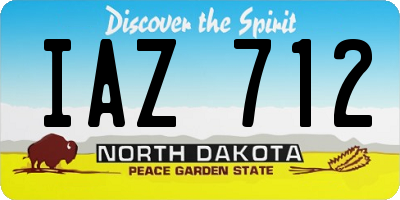 ND license plate IAZ712