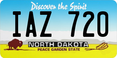 ND license plate IAZ720