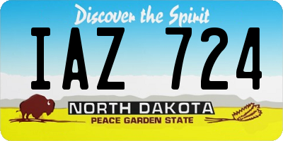 ND license plate IAZ724