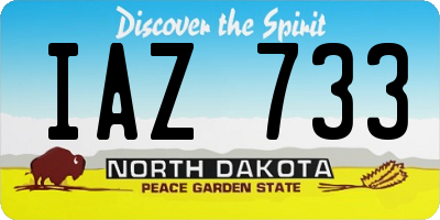 ND license plate IAZ733