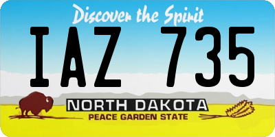 ND license plate IAZ735