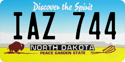 ND license plate IAZ744