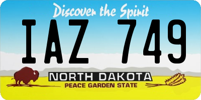 ND license plate IAZ749