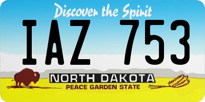 ND license plate IAZ753