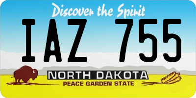 ND license plate IAZ755