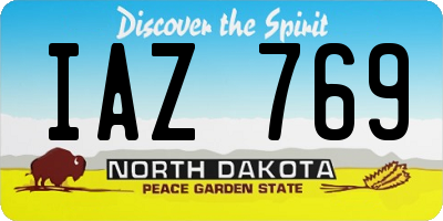ND license plate IAZ769