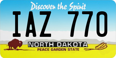 ND license plate IAZ770