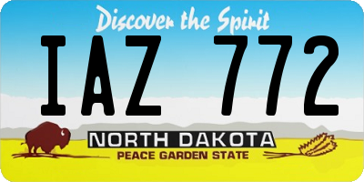 ND license plate IAZ772