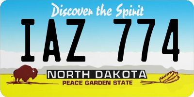 ND license plate IAZ774