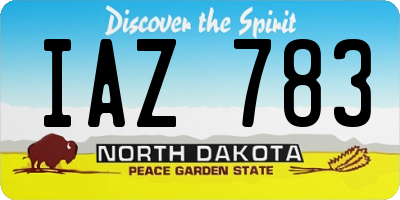 ND license plate IAZ783