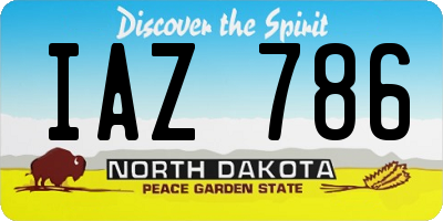ND license plate IAZ786
