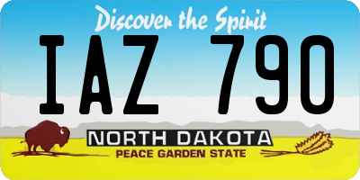 ND license plate IAZ790