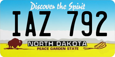 ND license plate IAZ792