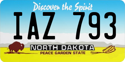 ND license plate IAZ793