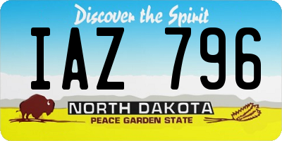 ND license plate IAZ796