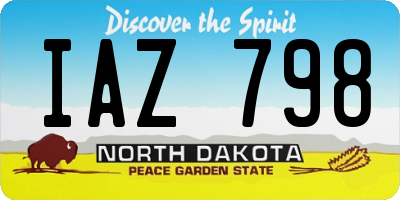 ND license plate IAZ798