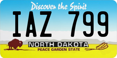 ND license plate IAZ799