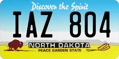 ND license plate IAZ804
