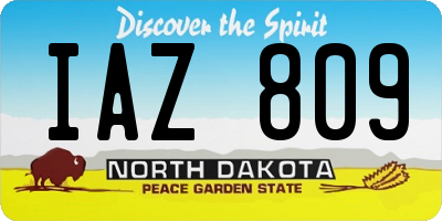 ND license plate IAZ809