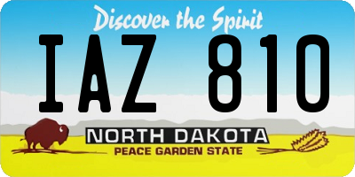 ND license plate IAZ810