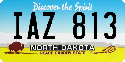 ND license plate IAZ813