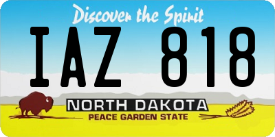 ND license plate IAZ818