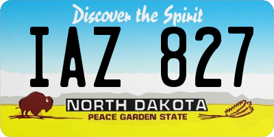 ND license plate IAZ827