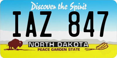 ND license plate IAZ847