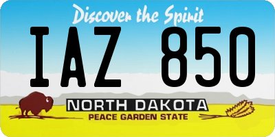 ND license plate IAZ850