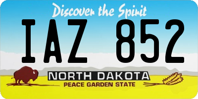 ND license plate IAZ852