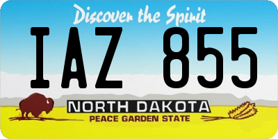 ND license plate IAZ855