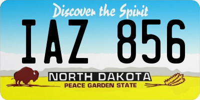ND license plate IAZ856