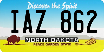 ND license plate IAZ862