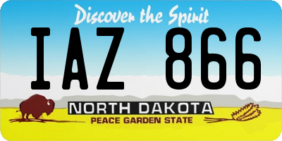 ND license plate IAZ866