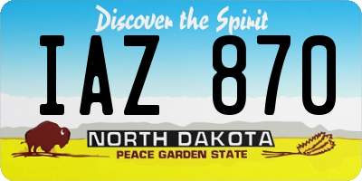 ND license plate IAZ870