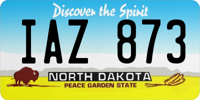 ND license plate IAZ873