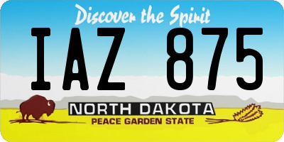 ND license plate IAZ875