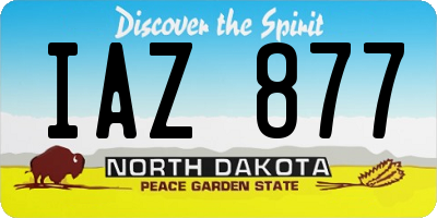 ND license plate IAZ877