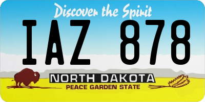 ND license plate IAZ878
