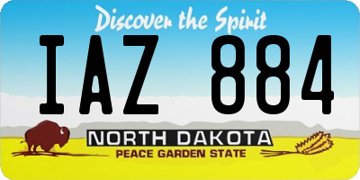 ND license plate IAZ884