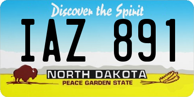 ND license plate IAZ891