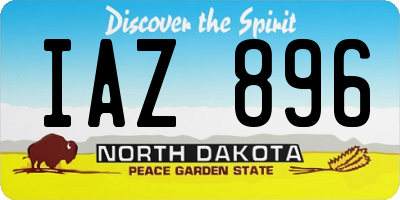ND license plate IAZ896