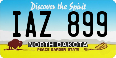ND license plate IAZ899