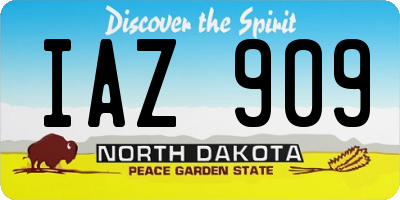 ND license plate IAZ909