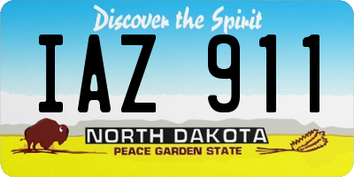 ND license plate IAZ911