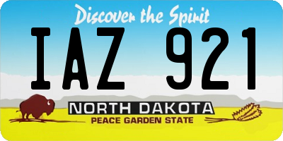ND license plate IAZ921